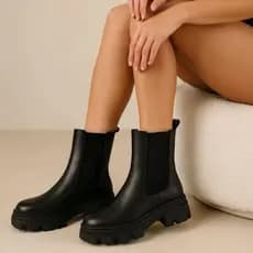 Bota Chelsea Cano Médio Estilo Blogueira Super Tendencia.