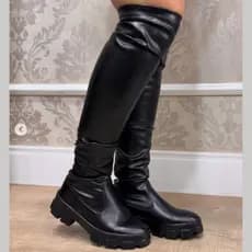 Bota Over The Knee Strech Tratorada Super Tendencia Para Mulheres Empoderadas.