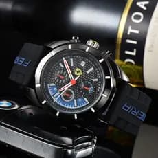 Relógio masculino relógio de quartzo de seis ponteiros relógio FERRARI relógio de marca superior da moda