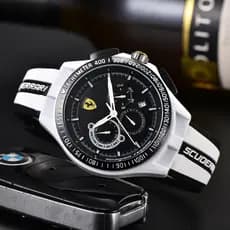 Relógio masculino relógio de quartzo de seis ponteiros relógio FERRARI relógio de marca superior da moda