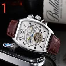 Franck Muller Relógio Mecânico Automático Cinto Calendário Multifuncional Cronógrafo FM
