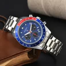 Relógio masculino moda seis ponteiros relógio de quartzo SEIKO Multi-função cronógrafo relógio superior marca pulseira d