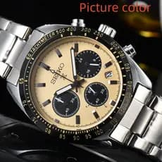 Relógio masculino elegante relógio de quartzo de seis mãos série SEIKO Multi-função cronógrafo relógio marca superior co