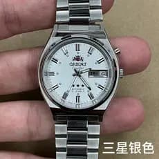 ORIENT relógio elegante de três ponteiros relógio mecânico automático masculino marca superior função calendário duplo s