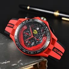 Relógio masculino relógio masculino elegante relógio de quartzo de seis ponteiros série FERRARI multifuncional cronógraf