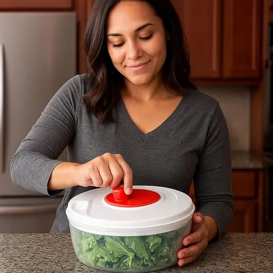 Centrifugador Secador de Salada Escorredor Facil Uso Varias Cores Pratico Cozinha