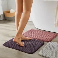 Tapete Sala Seca Pés  Decoração Chão Pisa Enfeite Entrada Porta Carpete Pano Casa Absorve Presente