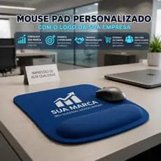 Mouse Pad Ergonômico Personalizado com Sua Logo - Conforto e Precisão com Apoio de Punho