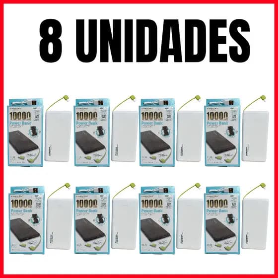 kit 3/8 Power Bank 10000mAh Slim PN-951 Carregador Portátil Bateria Externa Rápida