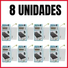 kit 3/8 Power Bank 10000mAh Slim PN-951 Carregador Portátil Bateria Externa Rápida