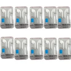 kit  5 /10  Fone de Ouvido com Fio Compatível iPhone 6 7 8 X 11 12 13 14 - Entrada Lightning