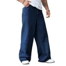 Calça jeans balão Masculina dazzling boca larga estilo skateVenda direta da fábrica