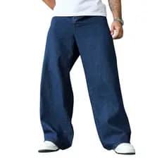 Balão Calça jeans balão Masculina dazzling boca larga estilo skateVenda direta da fábrica