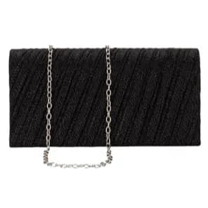 Bolsa Clutch Feminina Transversal com Glitter e Brilho com Alça para Festa, Casamento e Madrinha