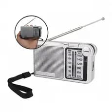 Mini Rádio De Bolso Portátil FM/AM 2 Bandas Retrô Altomex AL-355 (***DISPONÍVEL SOMENTE PRATA)