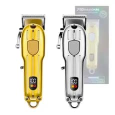 Maquina De Cortar Cabelo Profissional Visor Led Metalizada Bivolt T&Z TZ-162