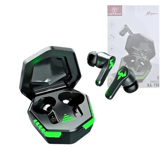 Fone de Ouvido Intra Auricular Bluetooth com Case de Carregamento tela LED Digital Kapbom KA-790C