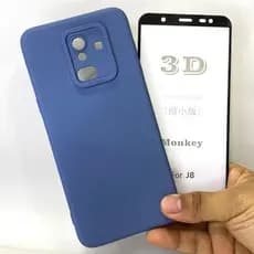 Capa J8 + Película 3D Kit Samsung Case Protetora Celular Silicone