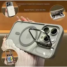 Capa IPhone 11 Pro Max 12 Pro Max 13 Pro Max 14 Pro Max 15 Pro Max Inducao Transparent Lente Suporte