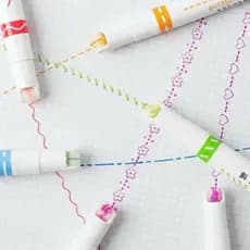 Kit 24 Caneta Carimbo Roller Premium 6 Cores Papelaria Kawaii Criativa Material Escolar Escritório