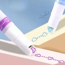 Kit 6/12/24 Caneta Carimbo Roller Marcadores Desenhos 6 Cores Para Estudante E Material Escolar