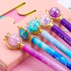 Kit Caneta Gel Fofa Melancia Ponta Fina 0,35 Papelaria Kawaii Criativa Material Escolar Lembrancinha