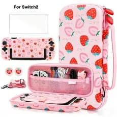 Adequado Para Nintendo Switch NS E OLED Bolsa De Mão De Viagem Portátil Com A Mesma Capa Protetora De Morango Tampas De