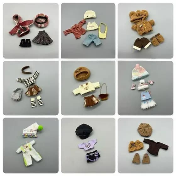 Roupas De Boneca Adequadas Para 16-17cm BJD1/8 , Escala 1/12 OB11 YMY GSC , Molly Acessórios De Brinquedo De Troca Vestí