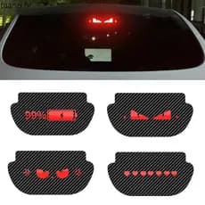 Carro Lâmpada De Freio De Alta Montagem Para Placa De Projeção PVC Soft Decal Top Adesivos Com Emblema De Luz