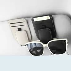 Viseira de sol do carro multifuncional óculos clipe de armazenamento de cartão Interior do carro caixa de armazenamento