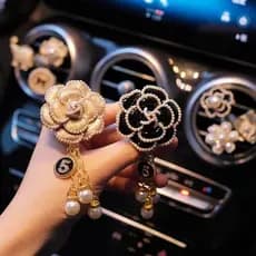 Camélia saída de ar do carro aromaterapia clipe carro Perfume decoração ornamentos lembranças do carro pequenos presente