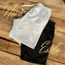 Bermuda tactel eslastano Masculina Logo Bordado - Envio Imediato
