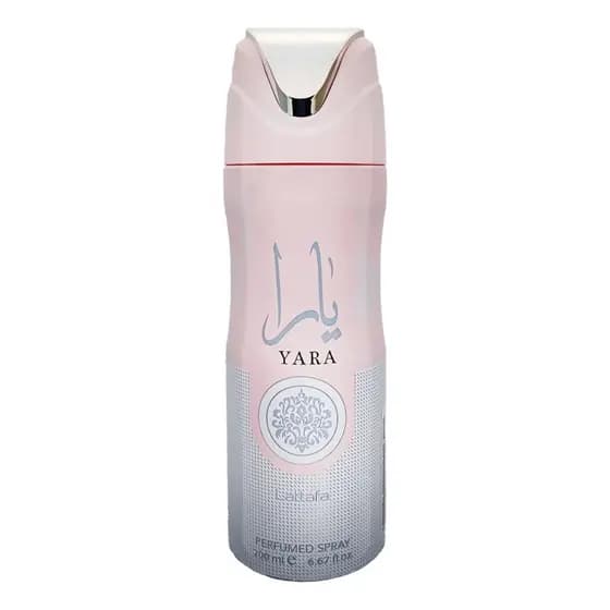 YARA LATTAFA PERFUME DESODORANTE CORPORAL ÁRABE EM SPRAY AEROSOL - YARA LATTAFA 200ML