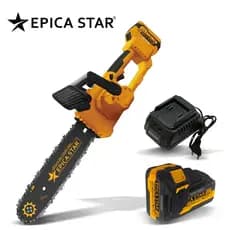 Motosserra Elétrica 21V 12" 1200W | 2 Baterias + Cadeia | Leve e Potente
