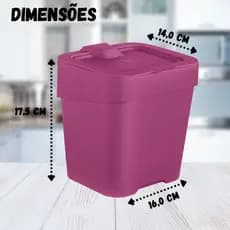 Lixeira Para Pia Slim Lixeira de Cozinha 2,5 Litros Compacta Uz