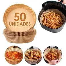 KIT 50 FORMA DE PAPEL AIR FRYER FORMINHA DESCARTAVEL  20CM