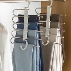 Cabide Multifuncional para Calças de Inox com 5 Divisórias
