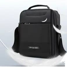Bolsa transversal masculina à prova d'água, bolsa de ombro de grande capacidade com 4 bolsos com zíper - ana