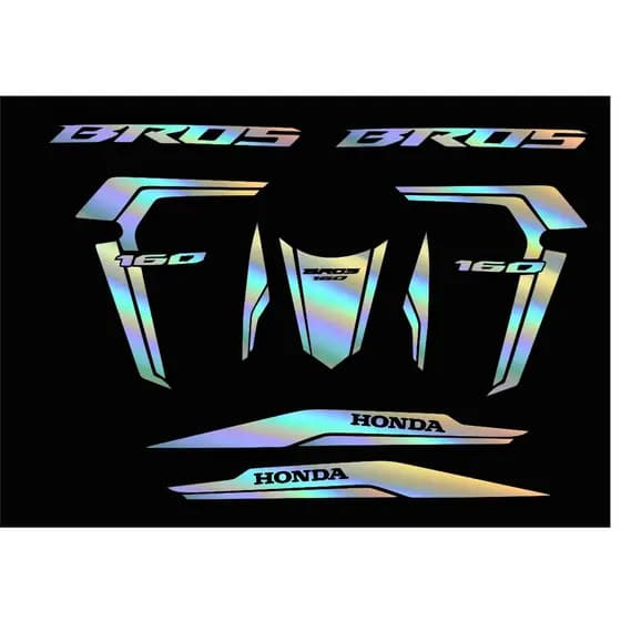 kit bros 160 2022/2023 adesivos holográfico camaleão