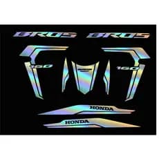 kit bros 160 2022/2023 adesivos holográfico camaleão