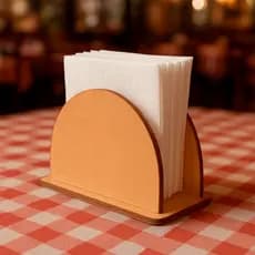 Kit Porta Guardanapos em MDF Meia Lua Elegância Mesas Festas Decoração Bares e Restaurantes