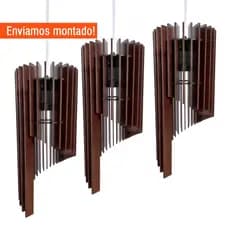 Kit 3 Lindas Luminárias Lustres Pendentes - Decoração de Casa, Sala, Cozinha Varanda Área Gourmet