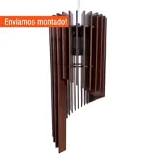Lustre Pendente Estilo Rústico Casa e Decoração Sala Cozinha Bancada Balcão Bivolt - MONTADO!