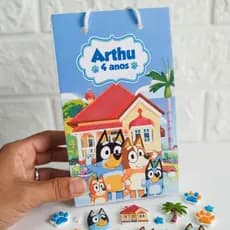 SACOLINHA  P BLUEYE E BINGO MENINO /LEMBRANCINHA PERSONALIZADA/FESTA INFANTIL/ANIVERSÁRIO
