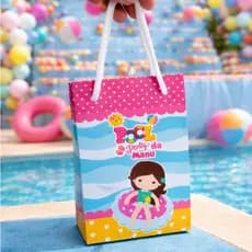 Sacolinha personalizada Pool Party MENINA  | Personalizados lembrancinhas mimos FESTA INFANTIL