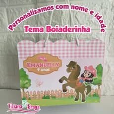 SACOLINHA PERSONALIZADA BOIADERINHA ANA CASTELA /LEMBRANCINHA PARA FESTA INFANTIL