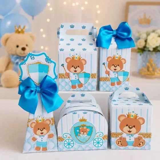 KIT FESTA URSINHO REALEZA AZUL/LEMBRANCINHA PARA FESTA INFANTIL/PRÉ MONTADA/LEMBRANCINHA URSINHO