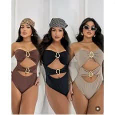 Body Feminino Collant Maio Com Fivela Tomara Que Caia Moda Verão Suplex Com Poliamida Moda Fashion Casual Elegante