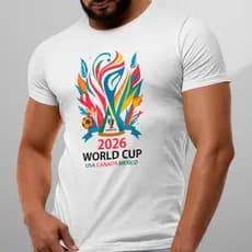 Camiseta Infantil Adulto Copa do Mundo 2026 World Cup USA CANADA MEXICO 100% Algodão Premium