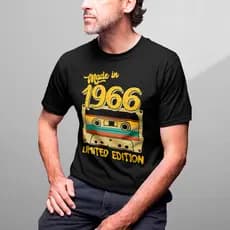 Camiseta Masculina Made In 1966 Limited Edition 60 Anos 100% Algodao Qualidade
